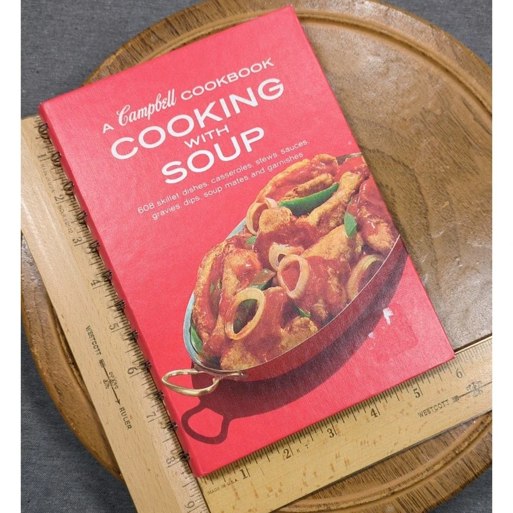 1976 Cooking With Soup A Campbell Cookbook Vintage Retro Recipes Hardback Spiral